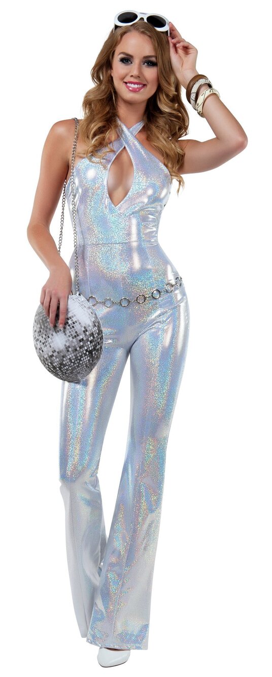 9410 Disco Honey Costume Medium Silver